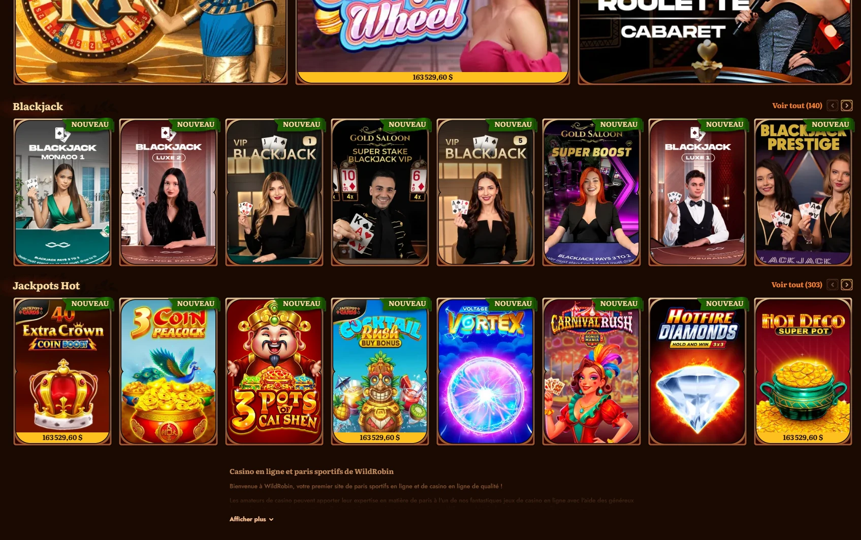 Live dealer-tafels bij Wildrobin met echte croupiers in een studio.